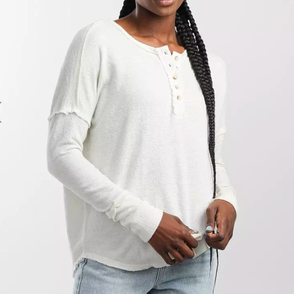 Billabong New Anyday Henley white long sleeve size small